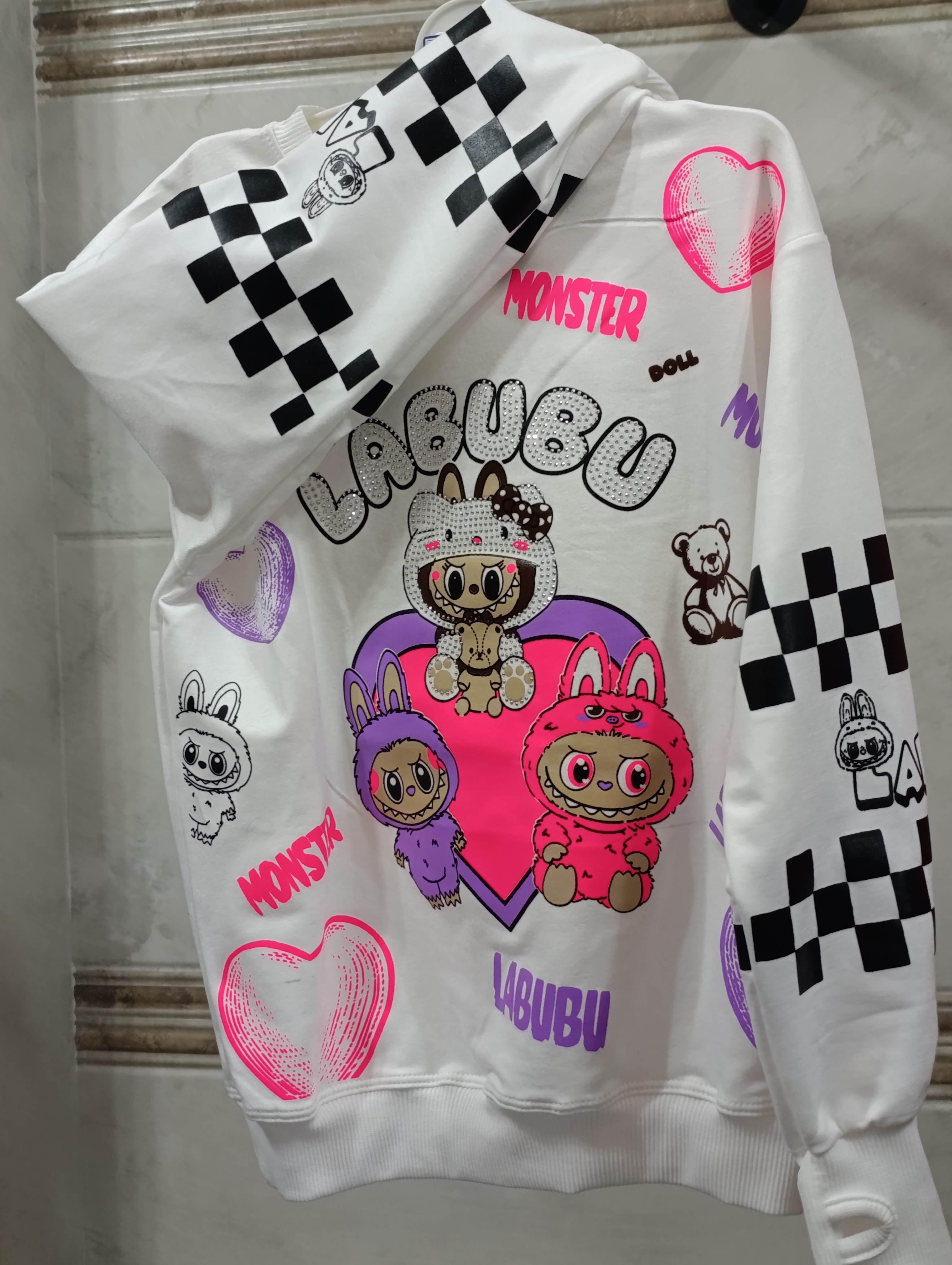 بلوزدخترانه طرح لبوبو، فری سایز